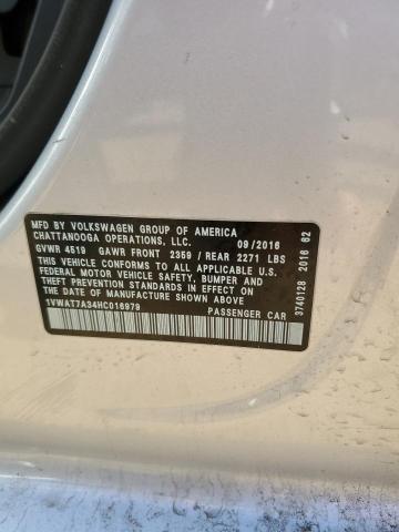 2017 Volkswagen Passat S VIN: 1VWAT7A34HC016979 Lot: 56428204
