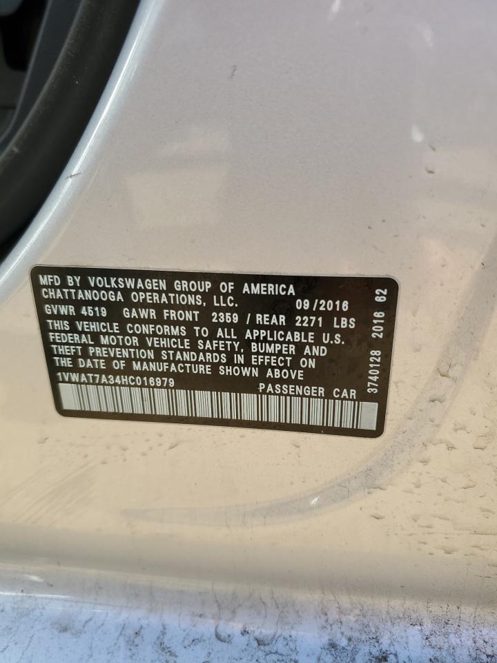 1VWAT7A34HC016979 2017 Volkswagen Passat S