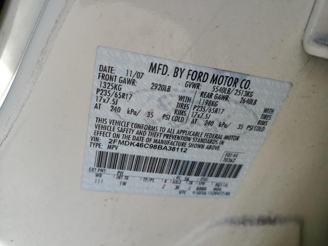 2008 Ford Edge Se VIN: 2FMDK46C98BA38112 Lot: 56716494