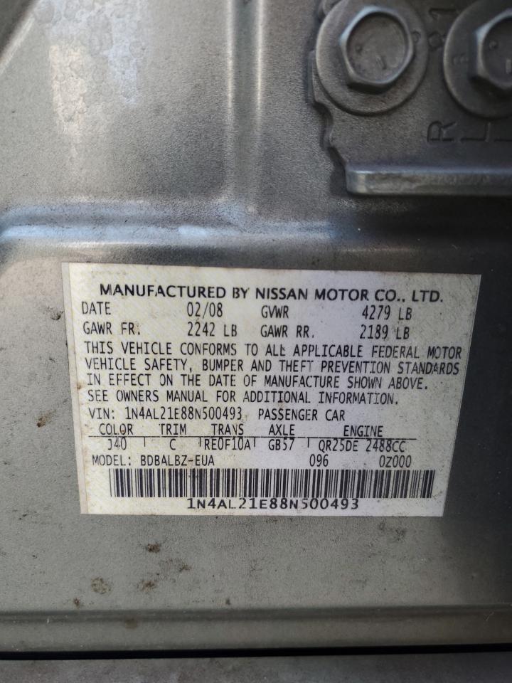 1N4AL21E88N500493 2008 Nissan Altima 2.5