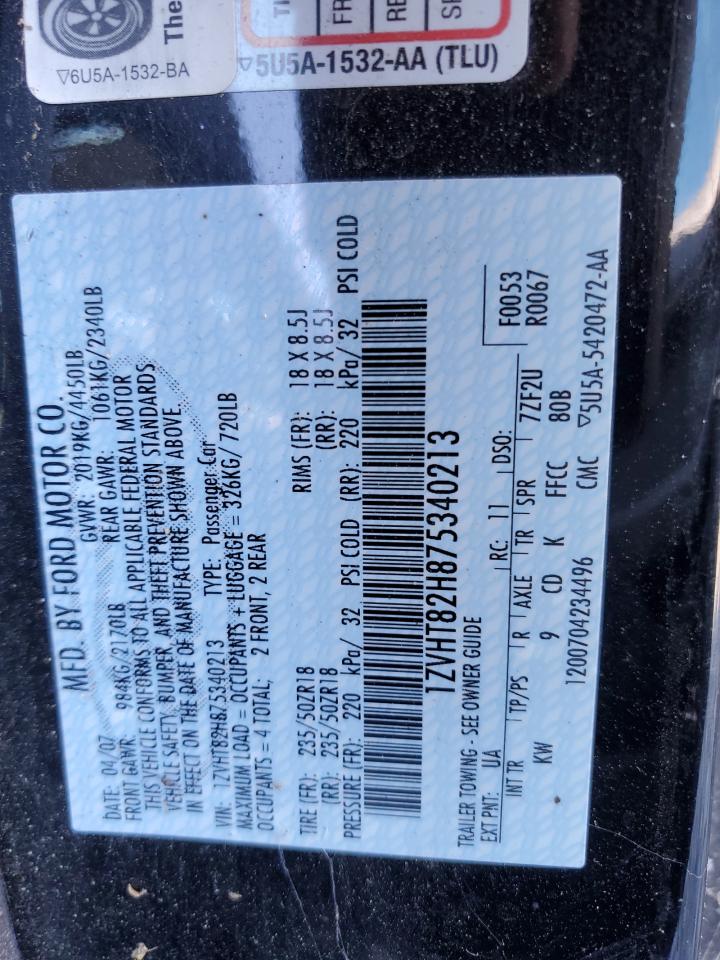 1ZVHT82H875340213 2007 Ford Mustang Gt