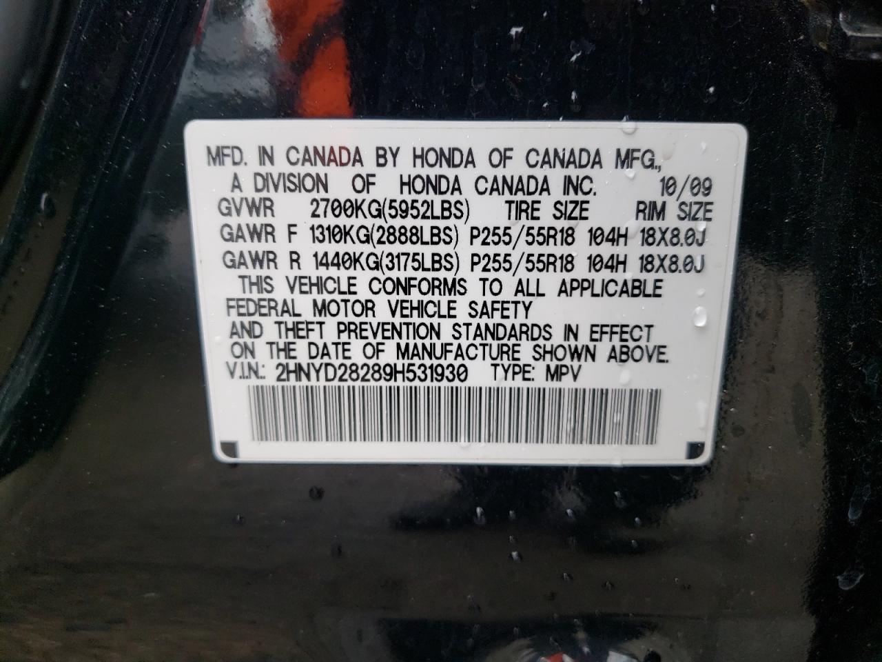 2HNYD28289H531930 2009 Acura Mdx