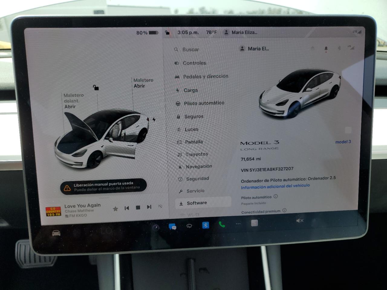 5YJ3E1EA8KF327207 2019 Tesla Model 3