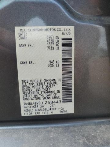 2020 Nissan Altima S VIN: 1N4BL4BV5LC258443 Lot: 55865764