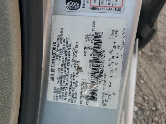 2010 Ford Fusion Se VIN: 3FAHP0HA8AR152790 Lot: 53422394