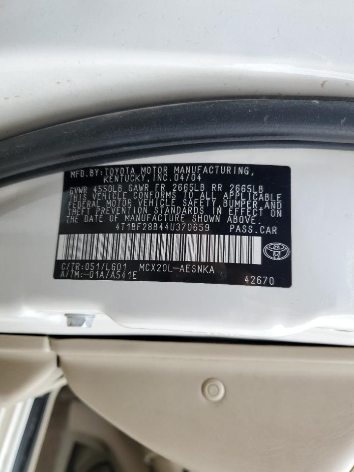 4T1BF28B44U370659 2004 Toyota Avalon Xl