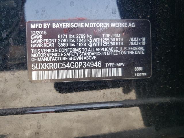 VIN 5UXKR0C54G0P34946 2016 BMW X5, Xdrive35I no.12