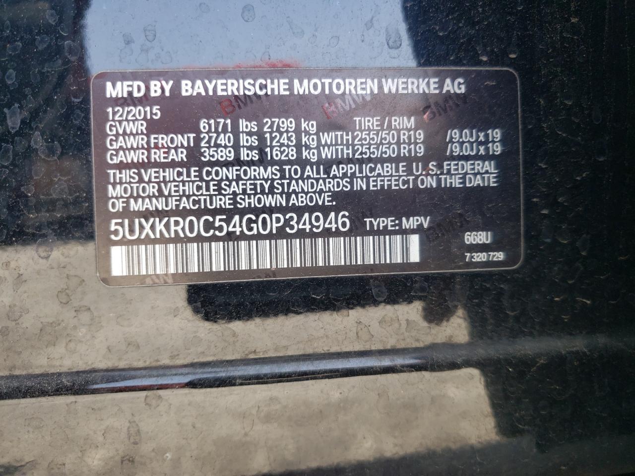 5UXKR0C54G0P34946 2016 BMW X5 xDrive35I