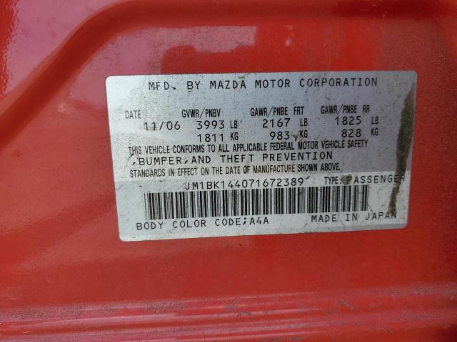 2007 Mazda 3 Hatchback VIN: JM1BK144071672389 Lot: 55204314
