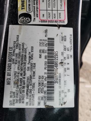 2011 Ford Fusion Se VIN: 3FAHP0HG4BR122305 Lot: 55131134