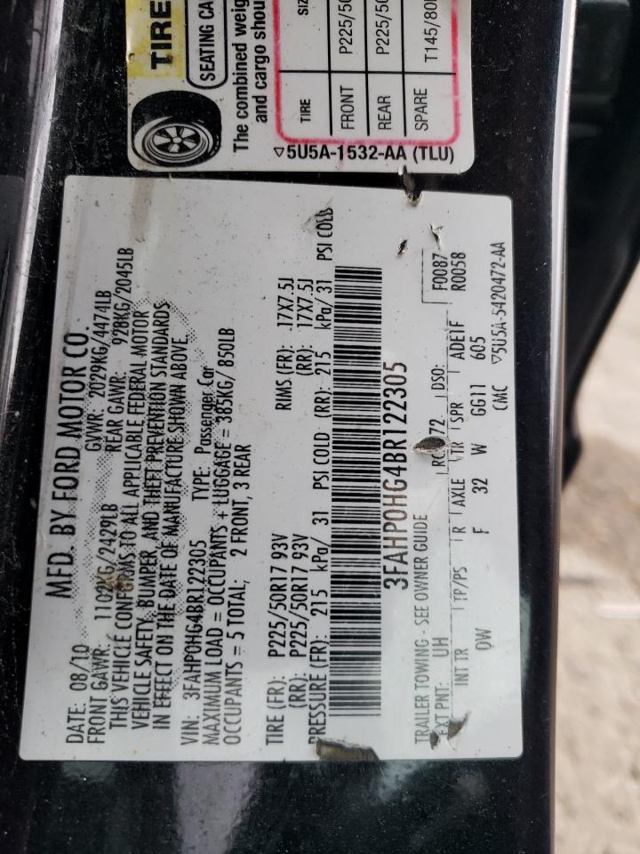 3FAHP0HG4BR122305 2011 Ford Fusion Se