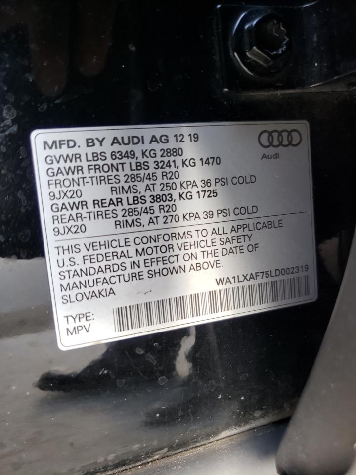 WA1LXAF75LD002319 2020 Audi Q7 Premium Plus