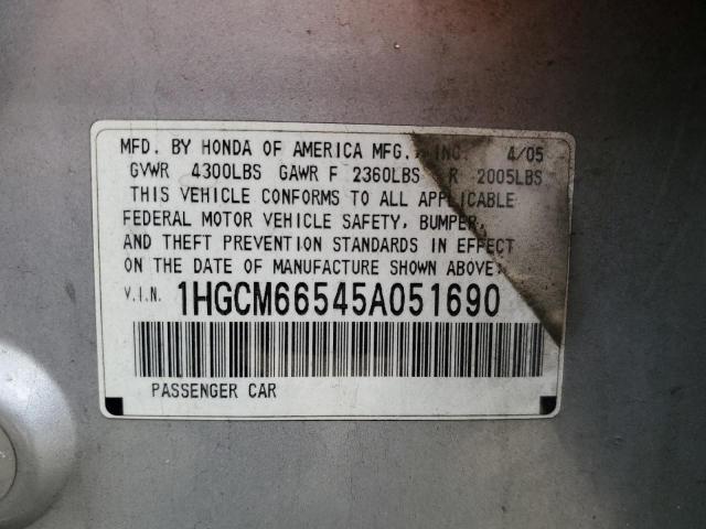 2005 Honda Accord Ex VIN: 1HGCM66545A051690 Lot: 54119444