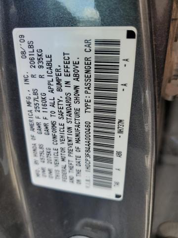 2010 Honda Accord Exl VIN: 1HGCP3F84AA000460 Lot: 55632214