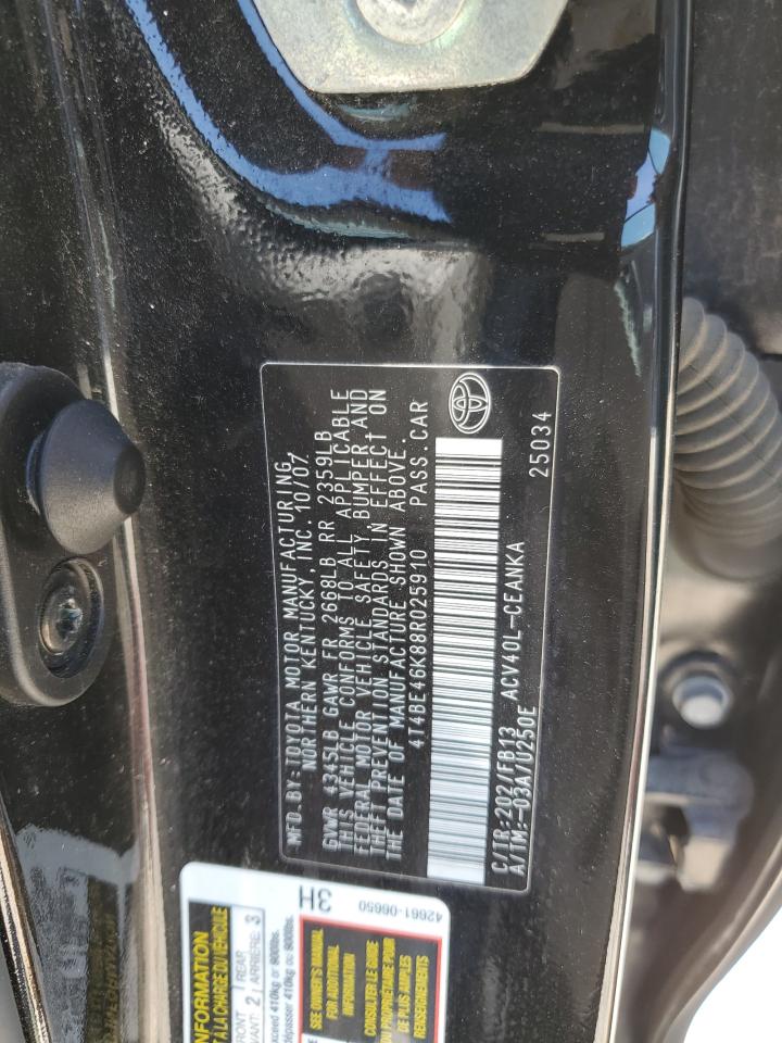 4T4BE46K88R025910 2008 Toyota Camry Ce