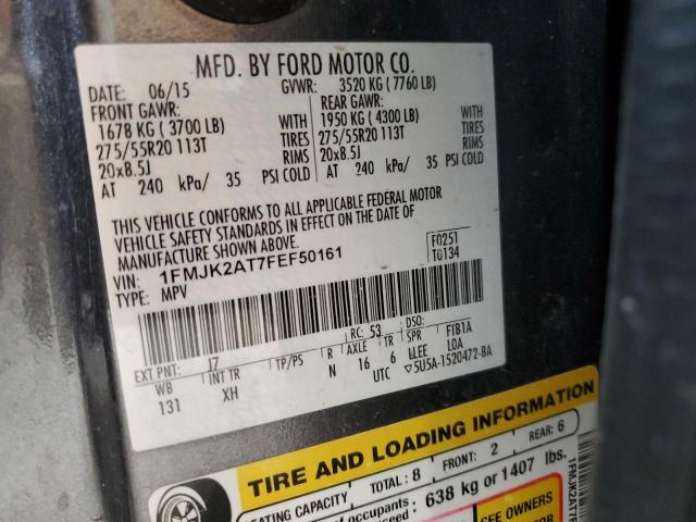 2015 Ford Expedition El Limited VIN: 1FMJK2AT7FEF50161 Lot: 54926914