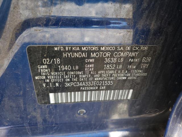 2018 HYUNDAI ACCENT LIM - 3KPC34A33JE021535