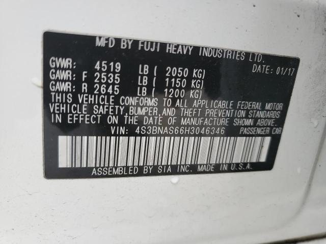 2017 SUBARU LEGACY SPO 4S3BNAS66H3046346
