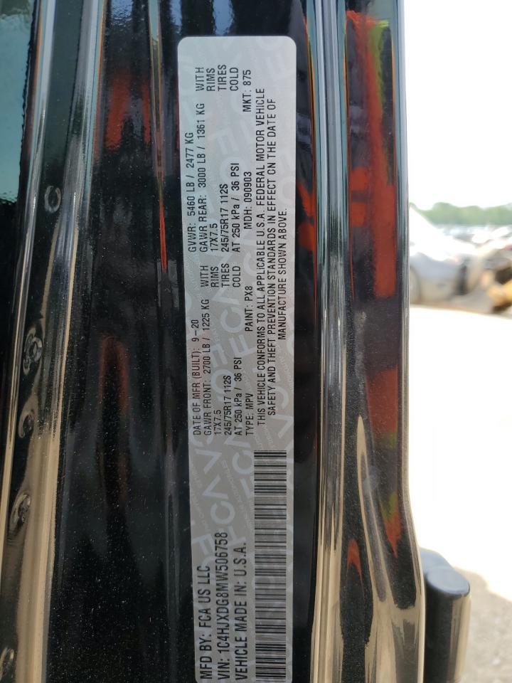 1C4HJXDG8MW506758 2021 Jeep Wrangler Unlimited Sport