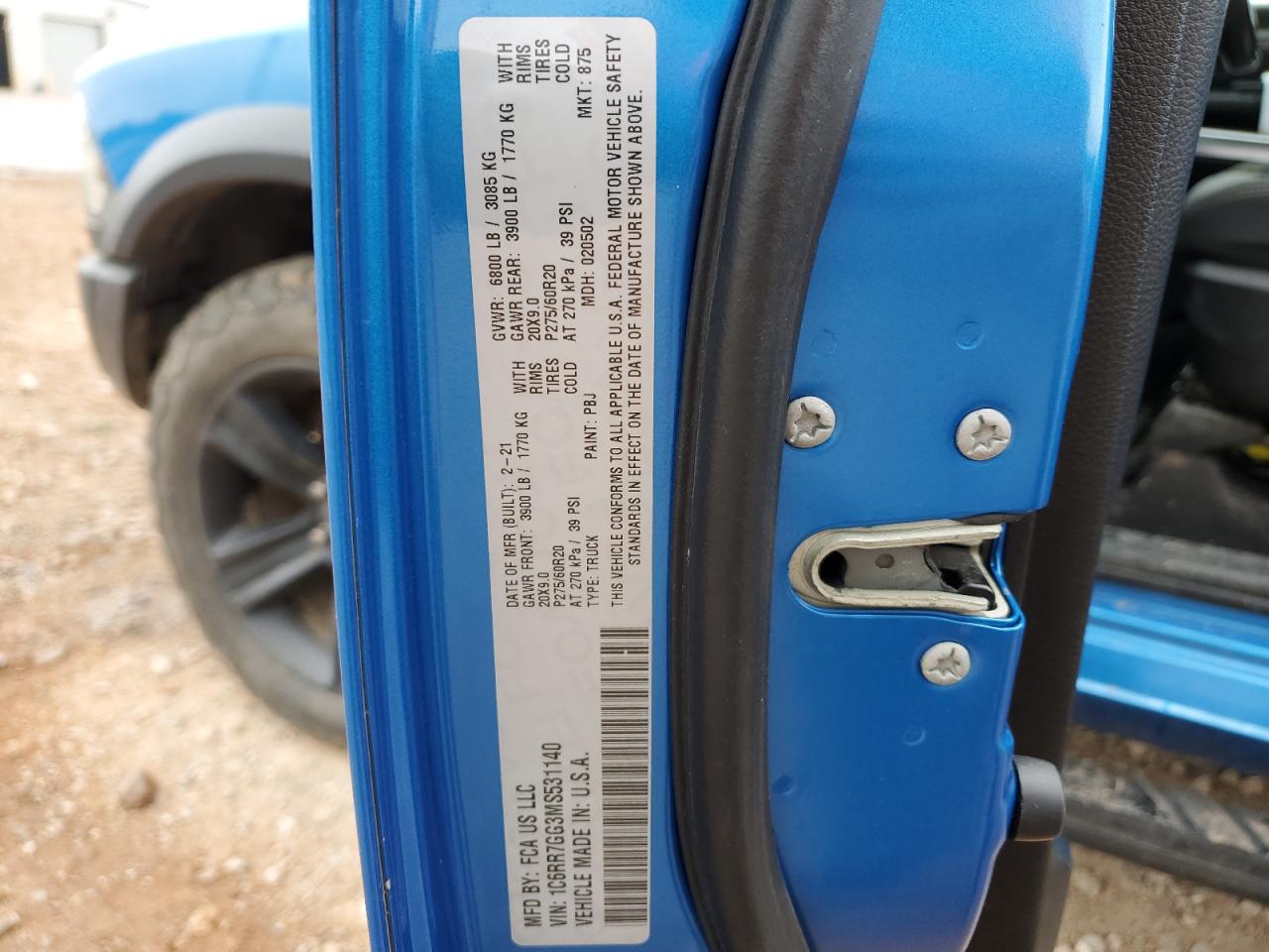 1C6RR7GG3MS531140 2021 Ram 1500 Classic Slt