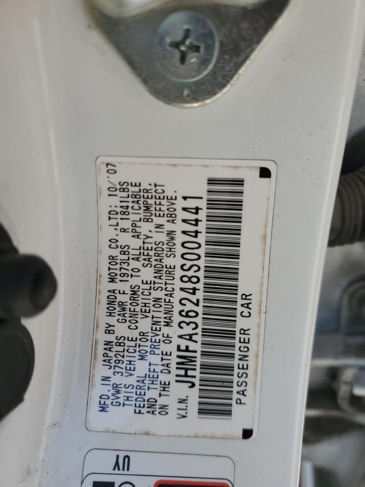 JHMFA36248S004441 2008 Honda Civic Hybrid