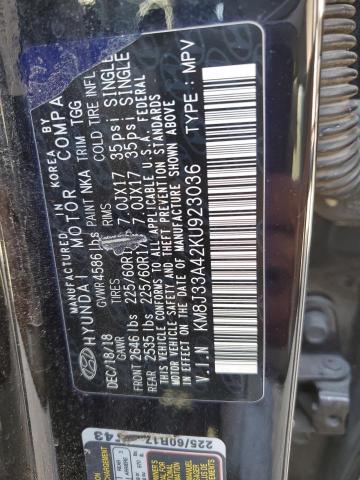 2019 Hyundai Tucson Limited VIN: KM8J33A42KU923036 Lot: 57113334