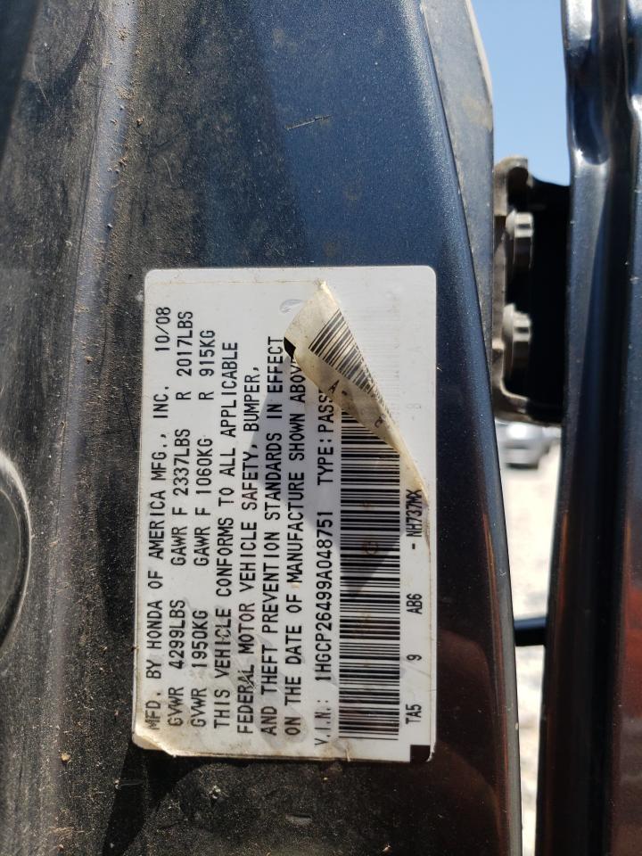 1HGCP26499A048751 2009 Honda Accord Lxp