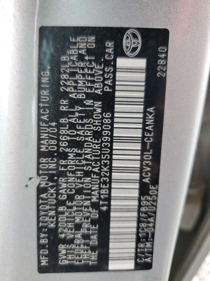 4T1BE32K35U399086 2005 Toyota Camry Le