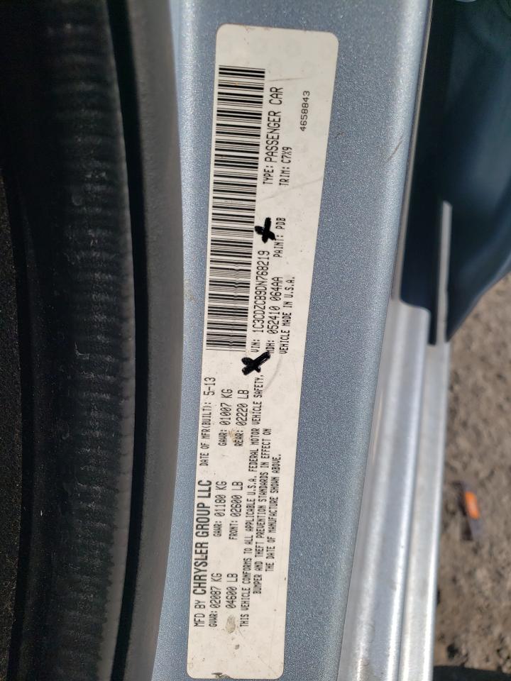 1C3CDZCB9DN768219 2013 Dodge Avenger Sxt