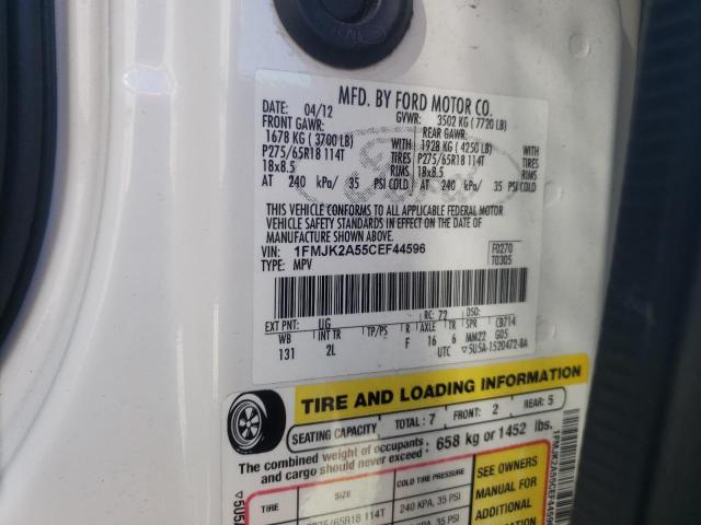 2012 Ford Expedition El Limited VIN: 1FMJK2A55CEF44596 Lot: 56480464