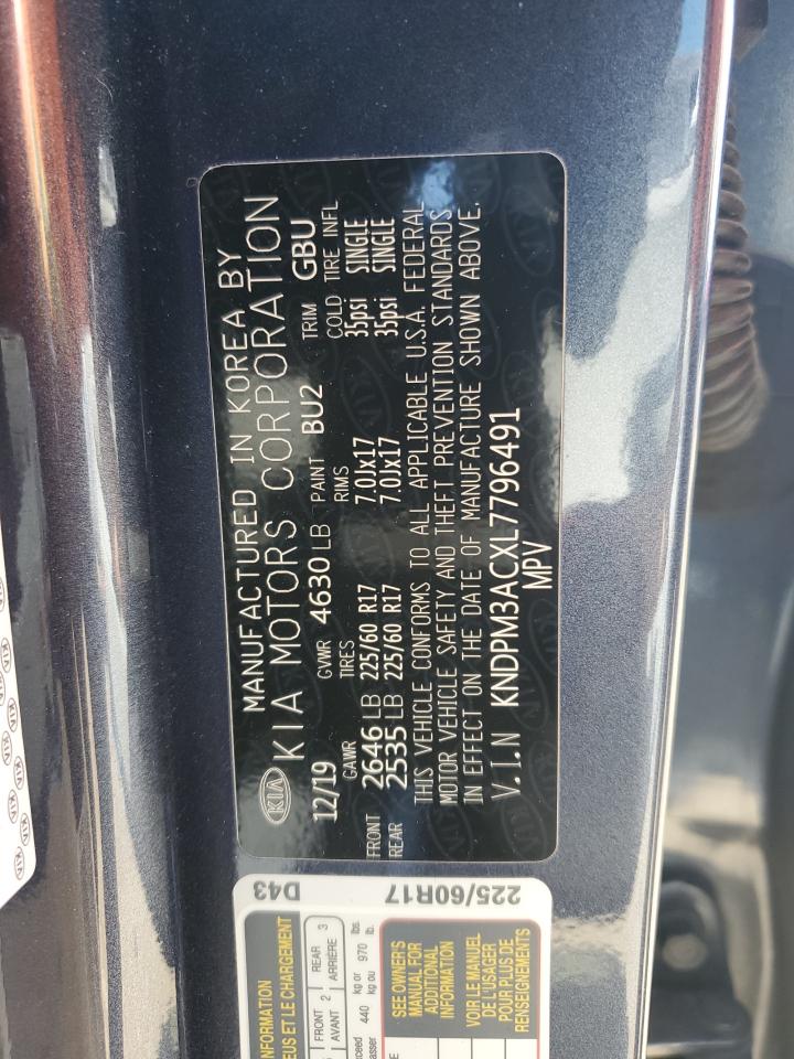 KNDPM3ACXL7796491 2020 Kia Sportage Lx