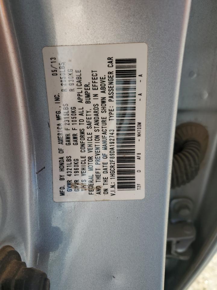 1HGCR2F89DA192743 2013 Honda Accord Exl