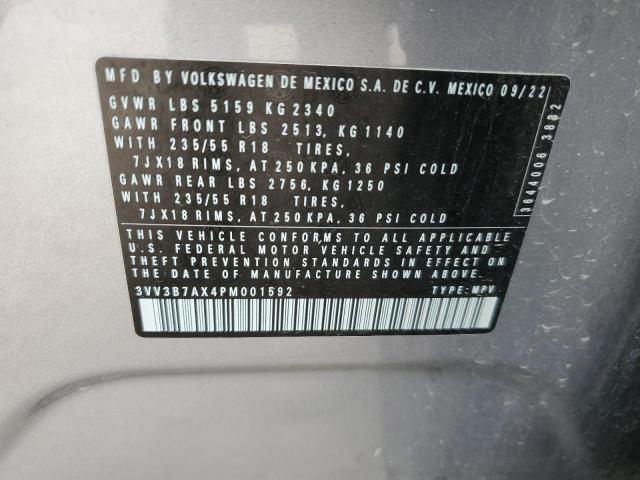 2023 Volkswagen Tiguan Se VIN: 3VV3B7AX4PM001592 Lot: 55885844