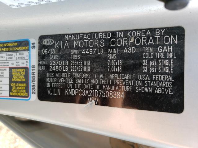 2013 Kia Sportage Ex VIN: KNDPC3A21D7508384 Lot: 56518354