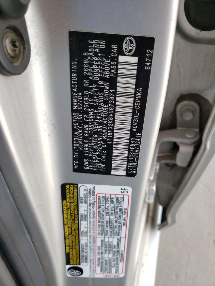 4T1BE32K64U873871 2004 Toyota Camry Le