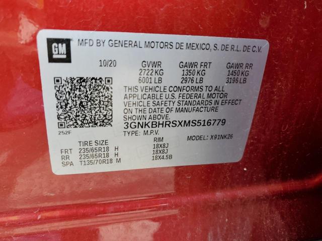 2021 Chevrolet Blazer 2Lt VIN: 3GNKBHRSXMS516779 Lot: 56912204