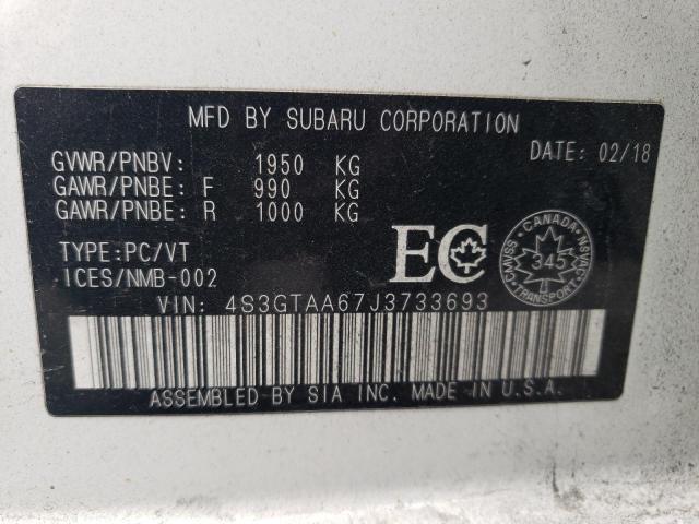 2018 SUBARU IMPREZA - 4S3GTAA67J3733693