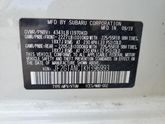 2019 SUBARU CROSSTREK - JF2GTANC1KH396993