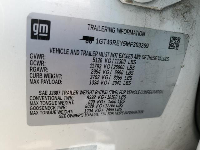 2021 GMC Sierra K2500 Denali VIN: 1GT49REY5MF303269 Lot: 55637384