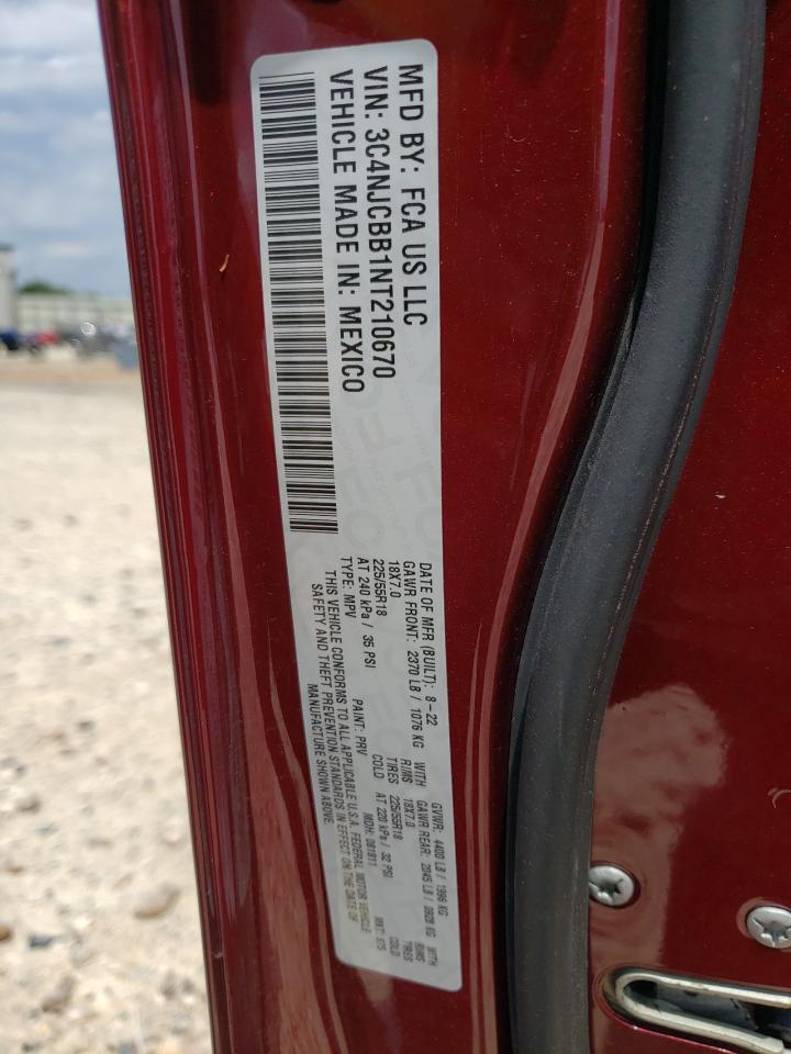 3C4NJCBB1NT210670 2022 Jeep Compass Latitude