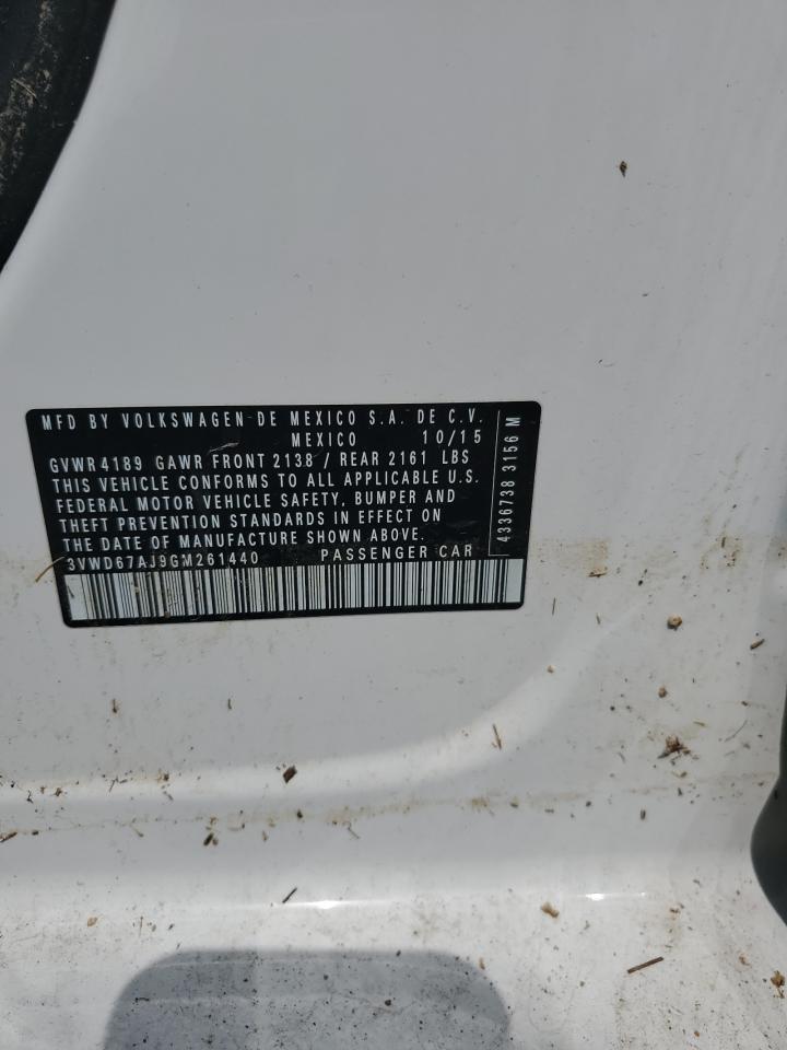 3VWD67AJ9GM261440 2016 Volkswagen Jetta Se