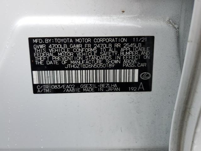 2022 Lexus Is 350 F-Sport VIN: JTHGZ1B26N5050189 Lot: 54446144