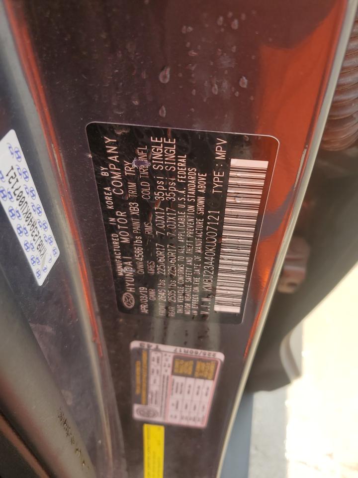 KM8J23A40KU007121 2019 Hyundai Tucson Se