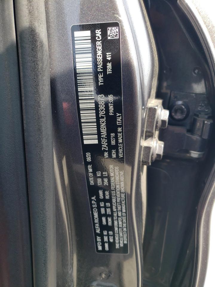 ZARFAMBN3L7636873 2020 Alfa Romeo Giulia Ti