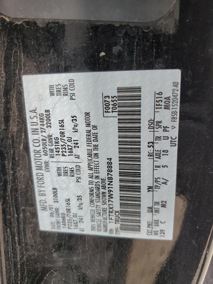 1FTRX17W91NB78884 2001 Ford F150