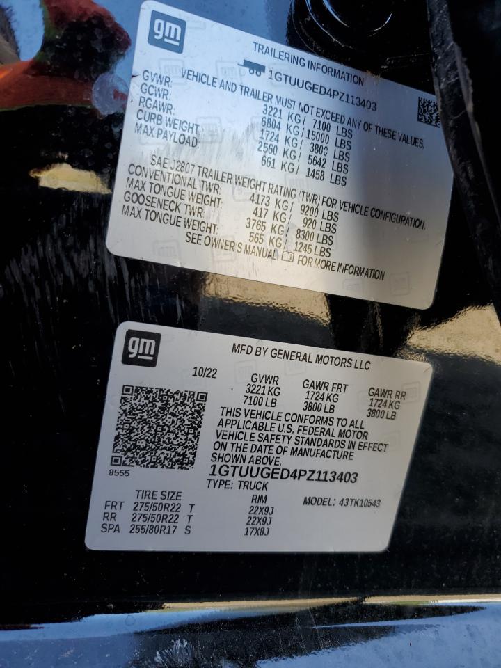 1GTUUGED4PZ113403 2023 GMC Sierra K1500 Denali