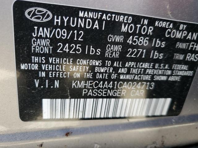 2012 Hyundai Sonata Hybrid VIN: KMHEC4A41CA024713 Lot: 54223184