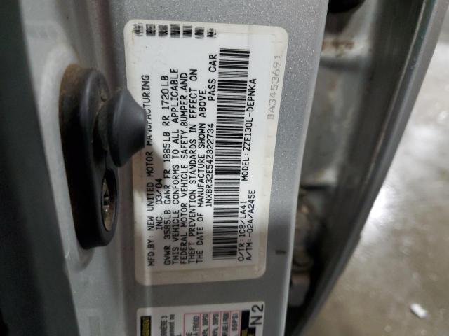 2004 Toyota Corolla Ce VIN: 1NXBR32E54Z322734 Lot: 55861014