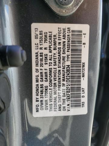 2013 Honda Civic Lx VIN: 19XFB2F51DE243834 Lot: 54756254