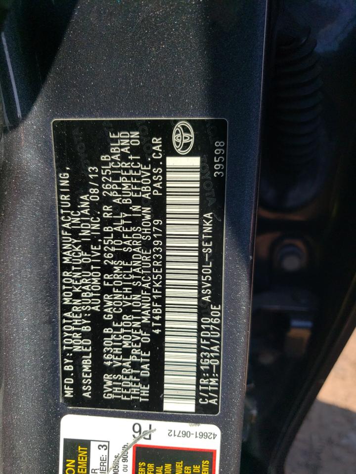 4T4BF1FK5ER339179 2014 Toyota Camry L